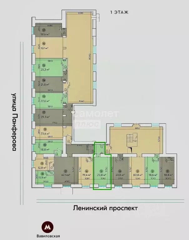 Торговая площадь в Москва Ленинский просп., 81/2 (24 м) - Фото 1
