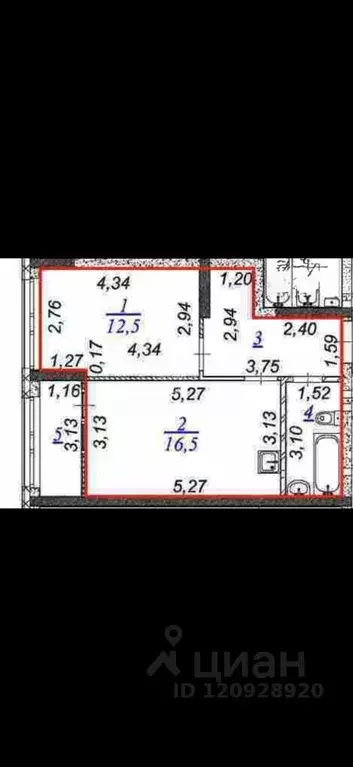 1-к кв. Свердловская область, Екатеринбург ул. Монтерская, 8/2 (41.0 ... - Фото 2