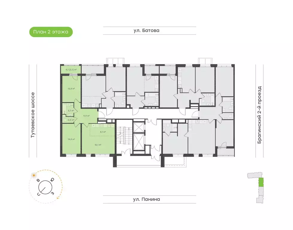 3-комнатная квартира: Ярославль, Северный жилой район, 9-й микрорайон, ... - Фото 2