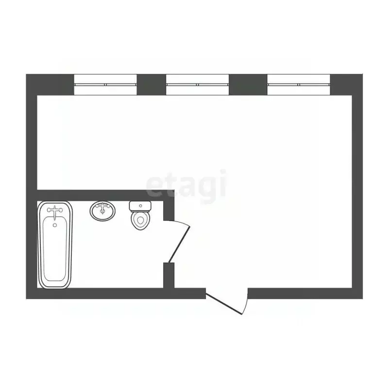 Студия Забайкальский край, Чита ул. Столярова, 23 (41.9 м) - Фото 2