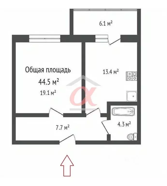 1-к кв. Кемеровская область, Кемерово Соборная ул., 10 (44.5 м) - Фото 1