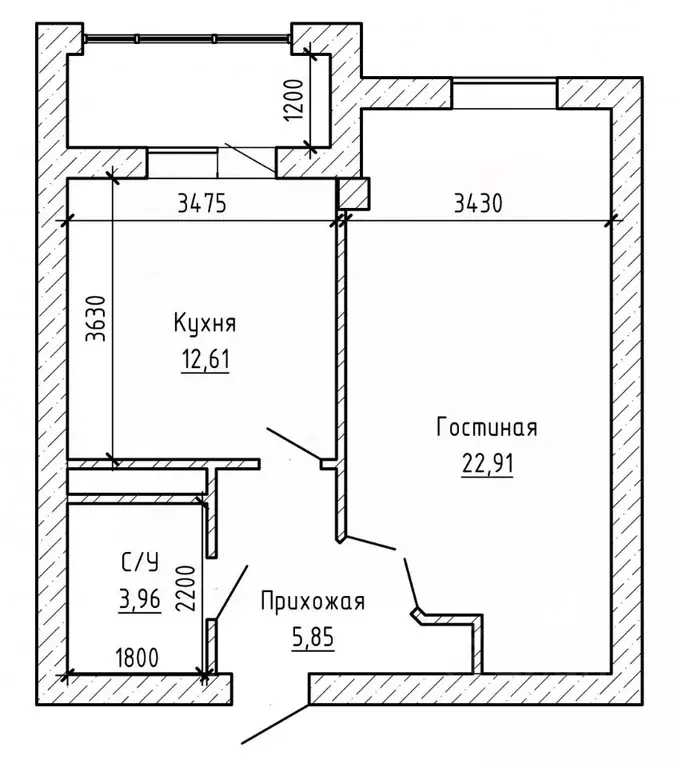 1-к кв. Кабардино-Балкария, Нальчик ул. Тлостанова, 16 (48.1 м) - Фото 2