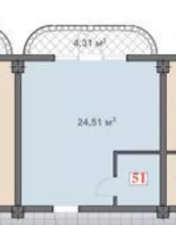 Студия Крым, Алупка ул. Имени Олега Кошевого, уч2 (32.0 м) - Фото 2