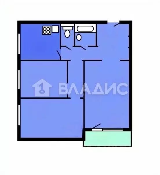 3-к кв. Москва ул. Говорова, 13 (65.6 м) - Фото 2