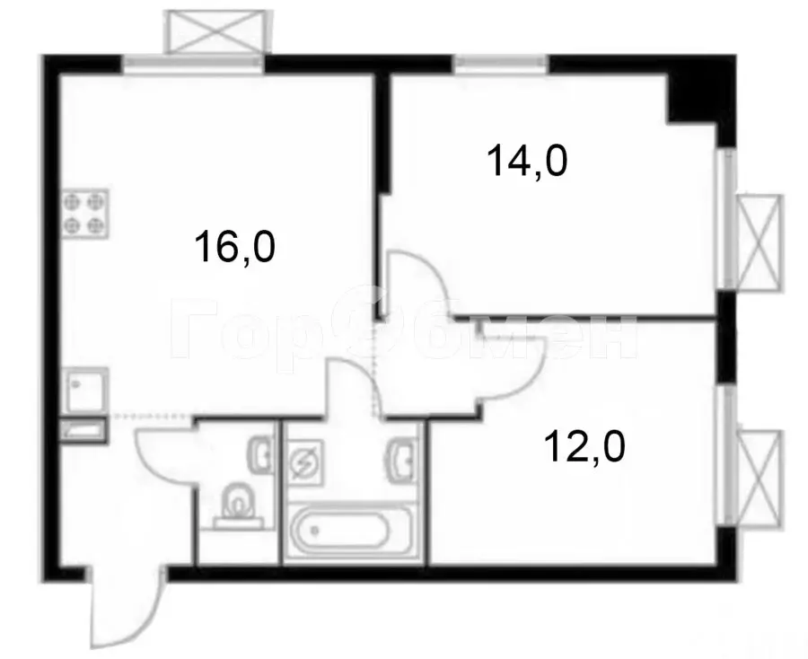 2-комнатная квартира: Москва, Люблинская улица, 72Ак1 (47.4 м) - Фото 1