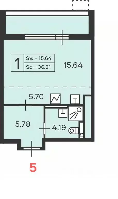 1-к кв. Москва Полярная ул., 16К1 (34.06 м) - Фото 2