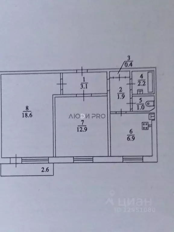 2-к кв. Саратовская область, Саратов Огородная ул., 147 (47.0 м) - Фото 2