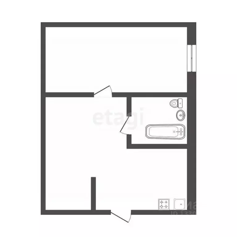 1-к кв. Ханты-Мансийский АО, Сургут просп. Мира, 40 (32.5 м) - Фото 1