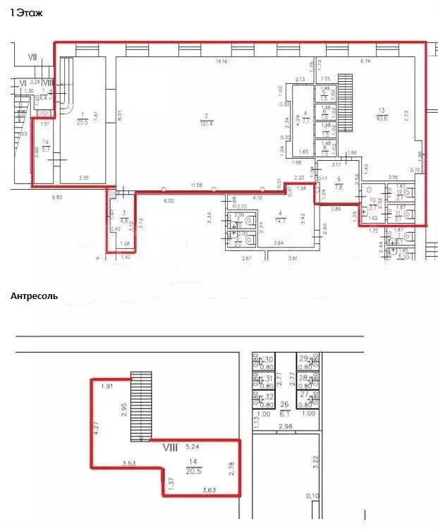 Аренда сервисного офиса 227,3м2 м. Тульская в юао - Фото 0