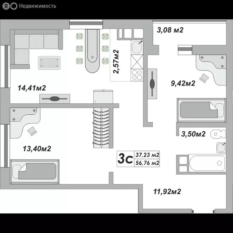 2-комнатная квартира: Оренбург, улица Юркина, 10 (60 м) - Фото 0