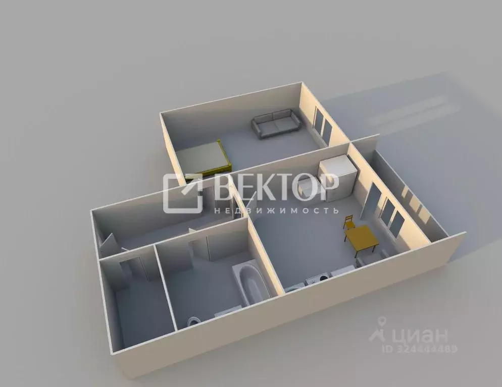 1-к кв. Ярославская область, Ярославль ул. Панина, 3К4 (38.3 м) - Фото 2