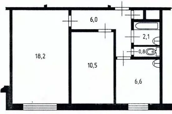 2-к кв. Московская область, Раменское Красноармейская ул., 19 (44.5 м) - Фото 2