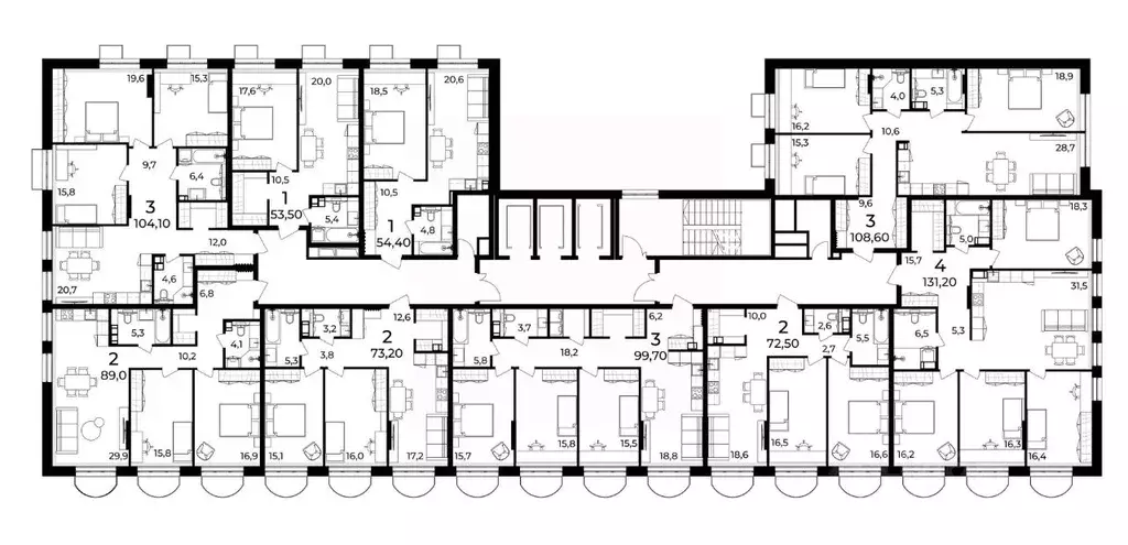 2-к кв. Нижегородская область, Нижний Новгород ул. Воровского, 8 (89.0 ... - Фото 2
