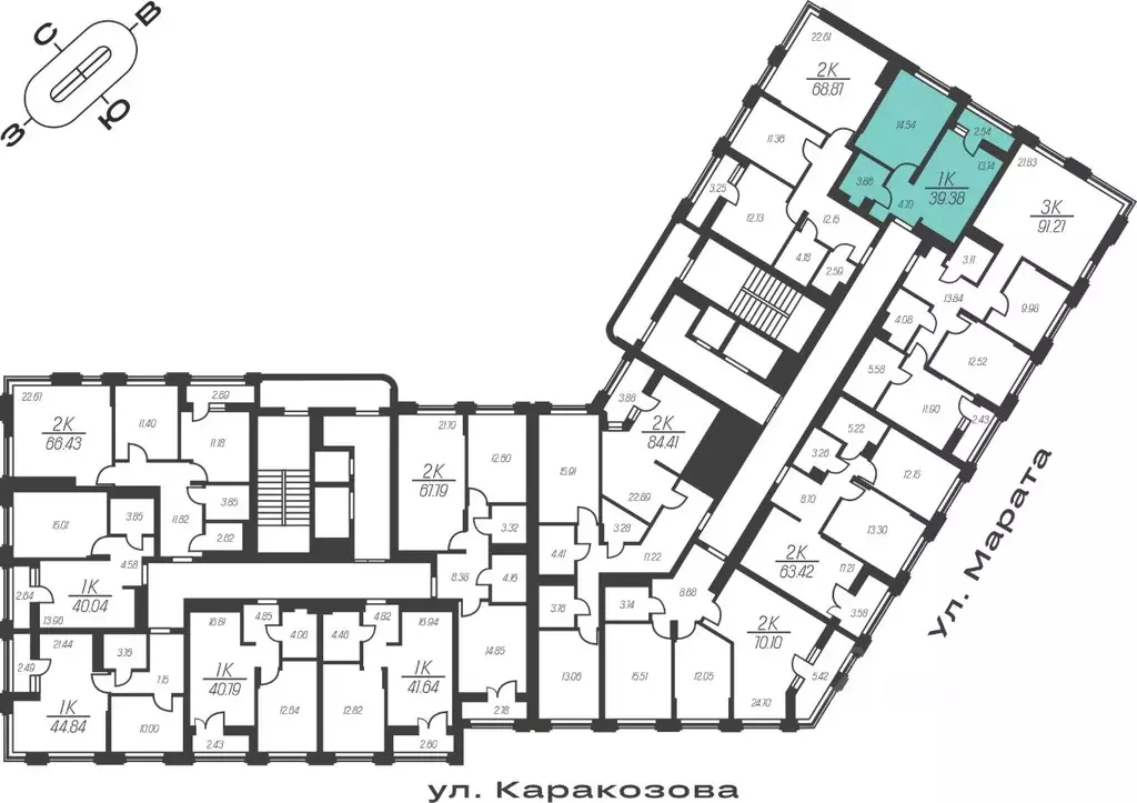 1-к кв. Тульская область, Тула ул. Каракозова, 75 (39.38 м) - Фото 1