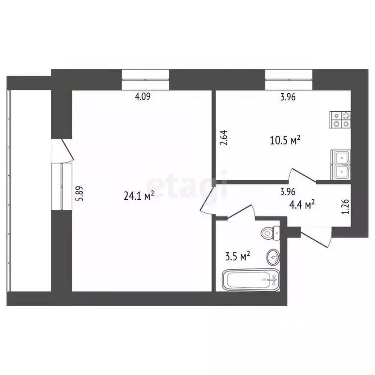 1-к кв. Владимирская область, Петушинский муниципальный округ, пос. ... - Фото 2