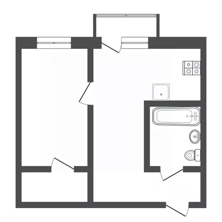 2-к кв. Тюменская область, Тюмень ул. Мельникайте, 103 (42.3 м) - Фото 2