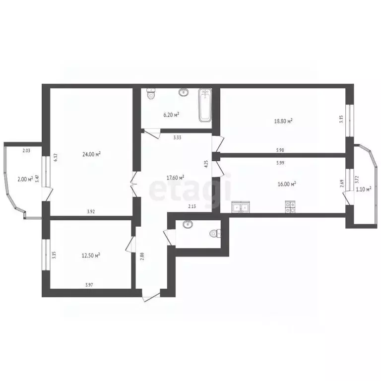 3-к кв. Ямало-Ненецкий АО, Тарко-Сале Пуровский район, Таежная ул., 1а ... - Фото 2