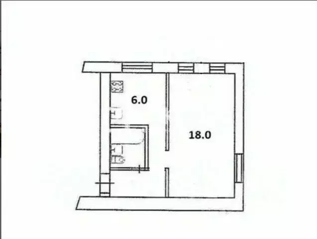 1-к кв. Ивановская область, Иваново Академическая ул., 18 (31.0 м) - Фото 2