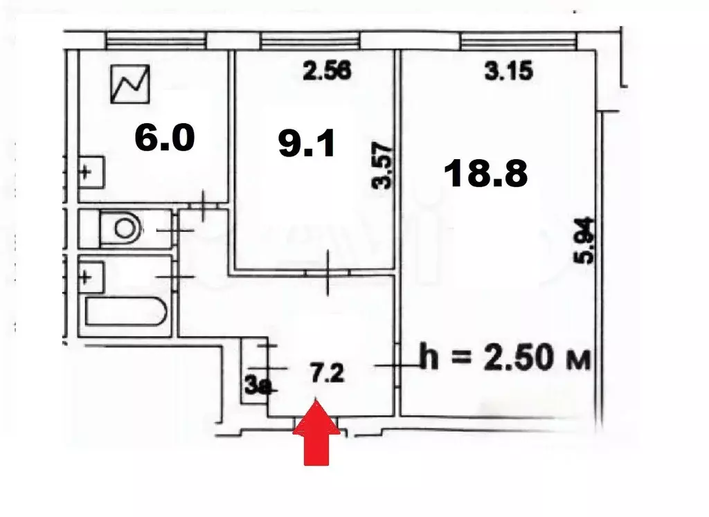 2-к кв. Москва Днепропетровская ул., 39 (45.0 м) - Фото 0