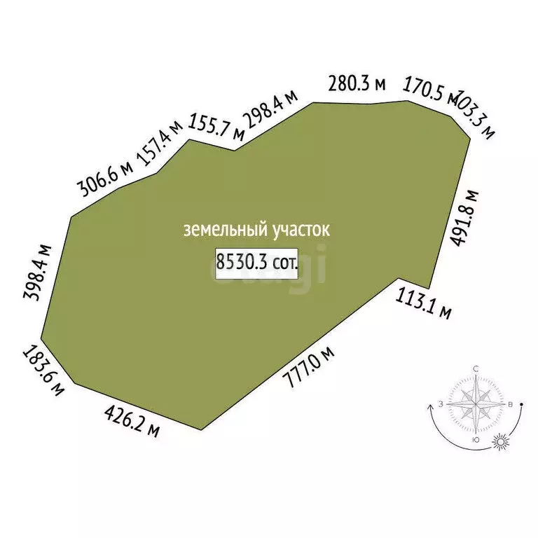 Участок в Журавки, Юбилейная улица, 13 (8530.31 м) - Фото 1