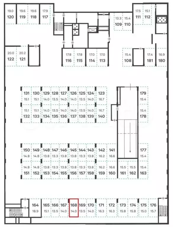 Машиноместо, 14 м - Фото 1