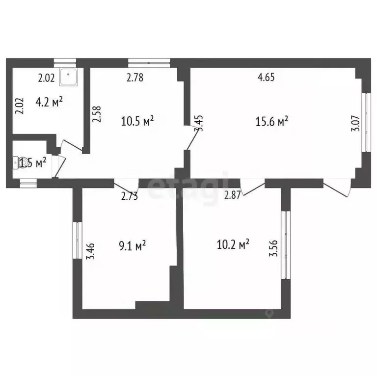 Дом в Крым, Ялта муниципальный округ, Кореиз пгт ул. Южная, 38 (55 м) - Фото 2