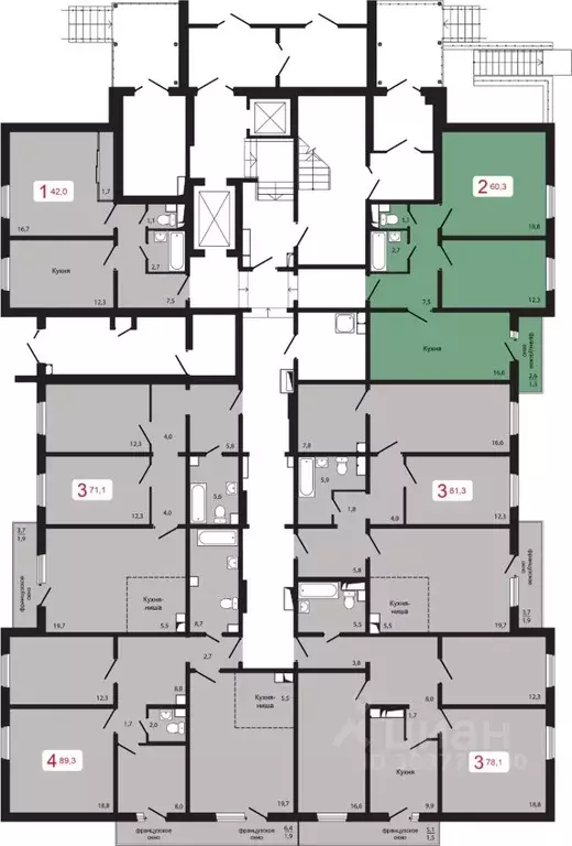 2-к кв. Красноярский край, Красноярск Судостроительная ул., 31Ж (60.3 ... - Фото 0