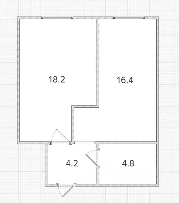 1-к кв. Иркутская область, Иркутск ул. Калинина, 15/1 (43.6 м) - Фото 2