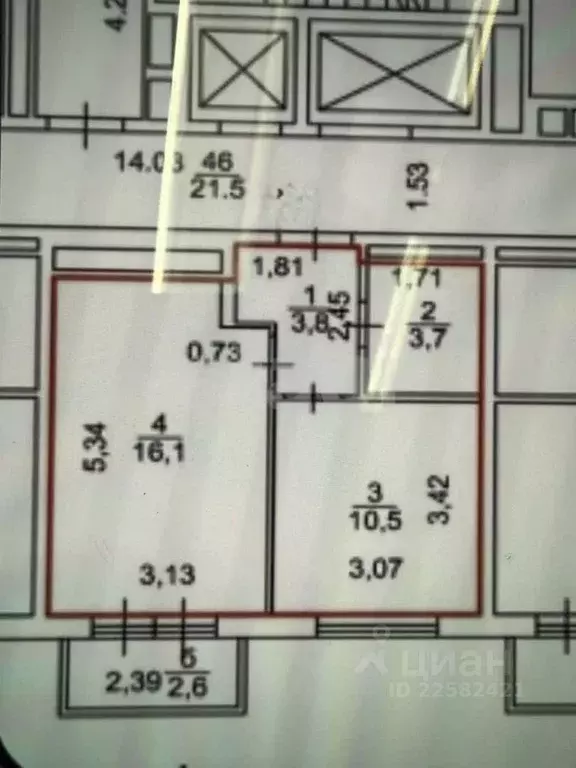 2-к кв. Удмуртия, Ижевск Камбарская ул., 94к2 (34.1 м) - Фото 1