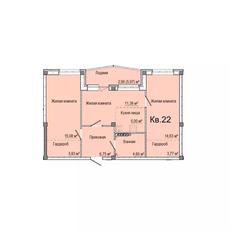 3-к кв. Свердловская область, Заречный Солнечный кп,  (68.04 м) - Фото 0
