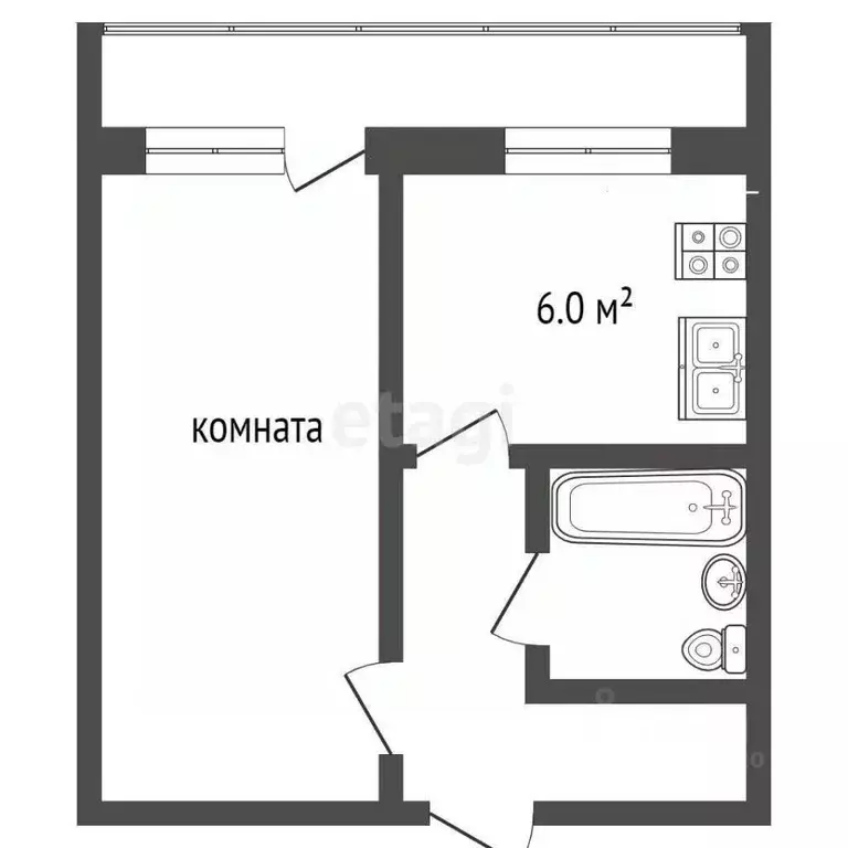 1-к кв. Ярославская область, Тутаевский муниципальный округ, ... - Фото 1