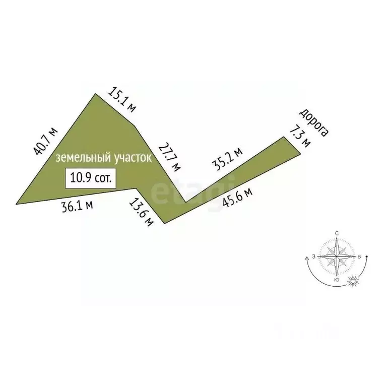 Участок в Саха (Якутия), Якутск Сергеляхское ш., 12 (10.9 сот.) - Фото 1