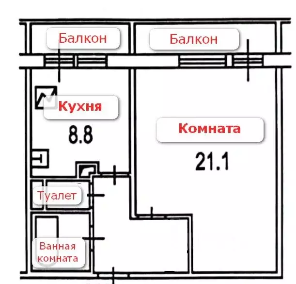 1-к кв. Москва Челябинская ул., 6 (39.5 м) - Фото 1