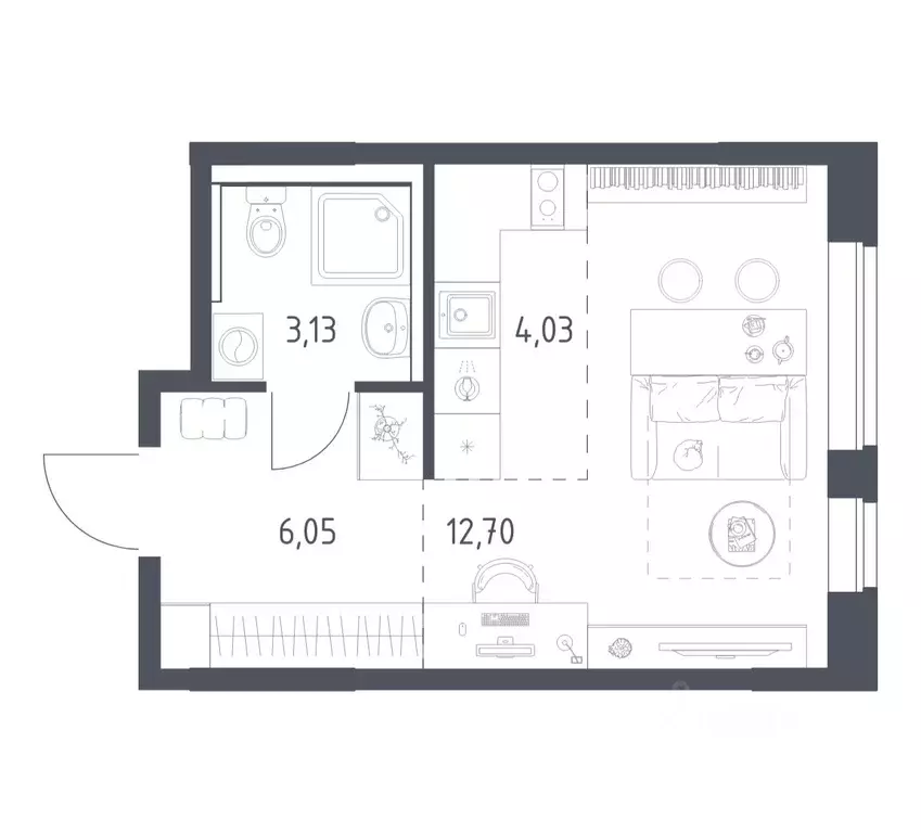 Студия Московская область, Ленинский городской округ, Мисайлово пгт, ... - Фото 1