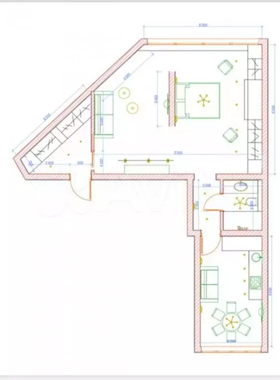 2-к. квартира, 70 м, 2/25 эт. - Фото 0