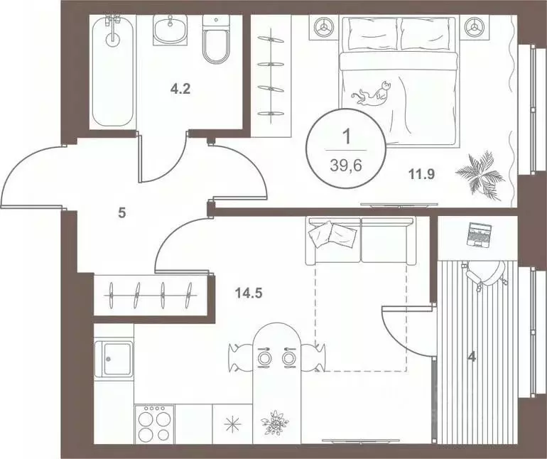 1-к кв. Пензенская область, Пенза Арбеково жилрайон, Дальнее Арбеково ... - Фото 2