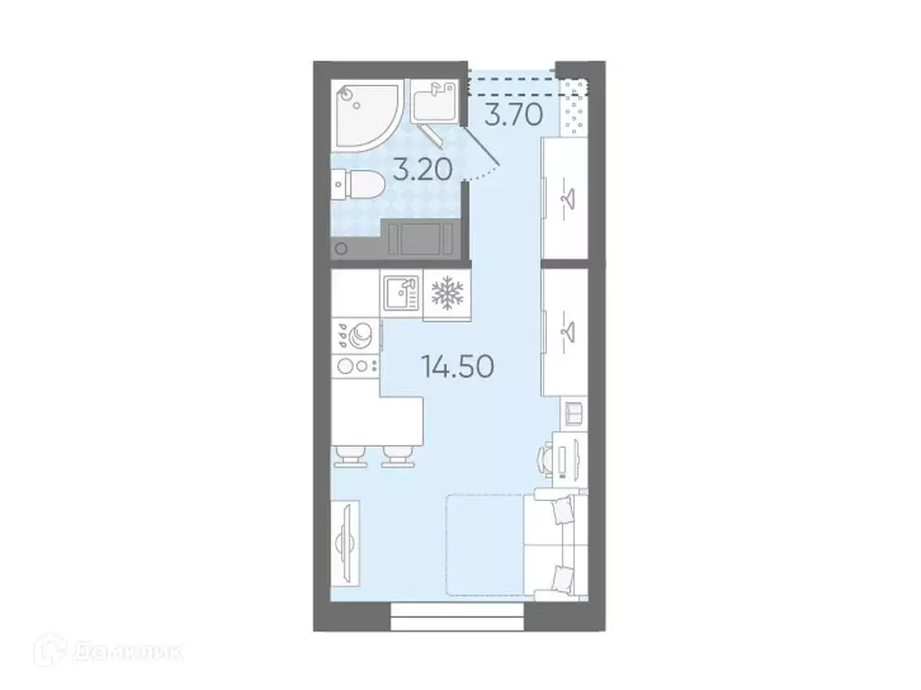 Продаётся квартира-студия, 21.4 м - Фото 0