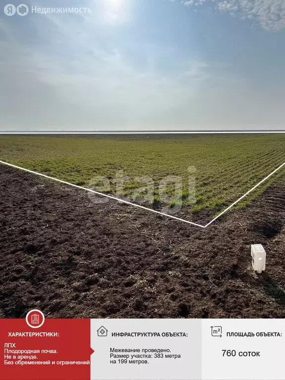 Участок в Сакский район, село Молочное (760 м) - Фото 1