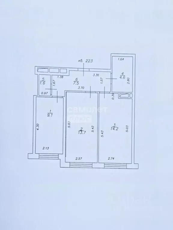 2-к кв. Татарстан, Казань ул. Братьев Батталовых, 20А (50.7 м) - Фото 2