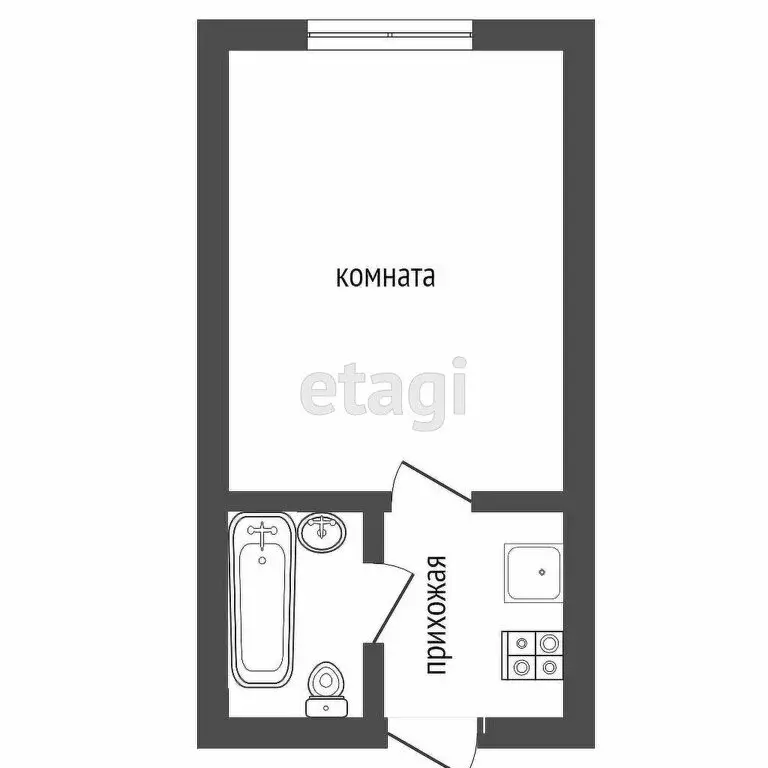 1к в -комнатной квартире (16.9 м) - Фото 0