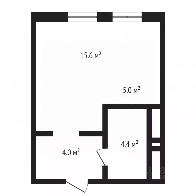 Студия Тюменская область, Тюмень ул. Республики, 204к5 (28.0 м) - Фото 1