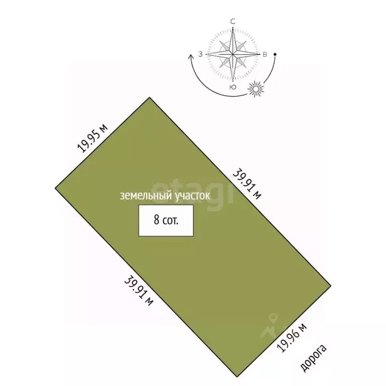 Участок в Татарстан, Тукаевский район, д. Азьмушкино ул. Монетная (8.0 ... - Фото 2