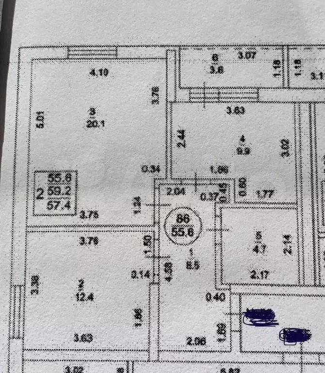 2-к. квартира, 57,5 м, 15/19 эт. - Фото 0