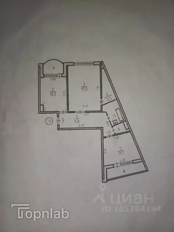 2-к кв. Владимирская область, Владимир Юбилейная ул., 7 (57.8 м) - Фото 2