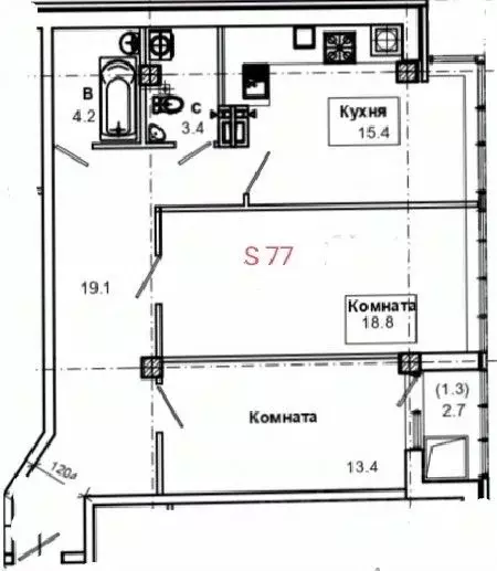 2-к кв. Ставропольский край, Пятигорск ул. Пестова (77.0 м) - Фото 0