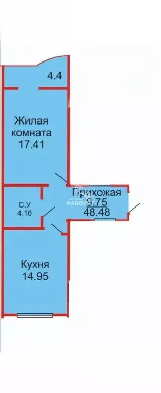 1-к кв. Оренбургская область, Оренбург ул. Гаранькина, 27 (46.3 м) - Фото 0