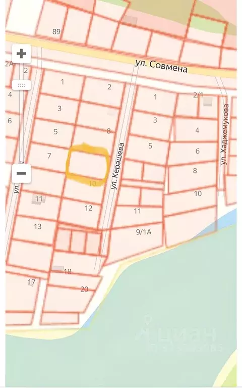 Участок в Адыгея, Тахтамукай аул ул. Керашева, 8 (15.0 сот.) - Фото 1