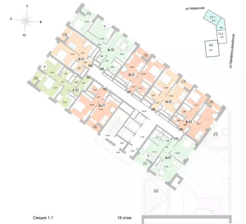 2-к кв. Свердловская область, Екатеринбург ул. Черкасская, 5к1 (49.36 ... - Фото 2