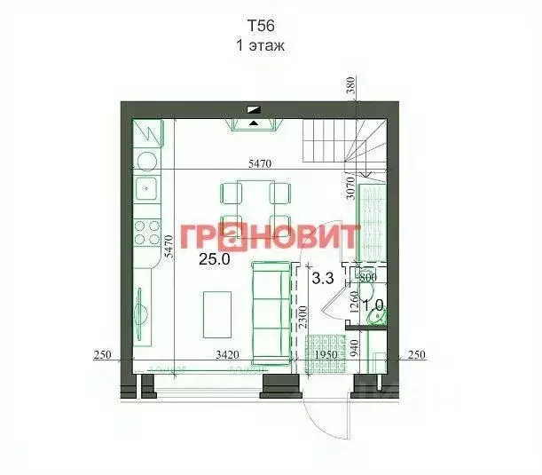 Таунхаус, 54 м - Фото 0