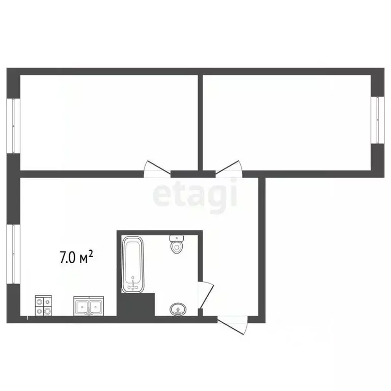 2-к кв. Нижегородская область, Кулебаки ул. Кирюхина, 5 (53.4 м) - Фото 1